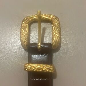 Chunky Brown belt with Gold Accents